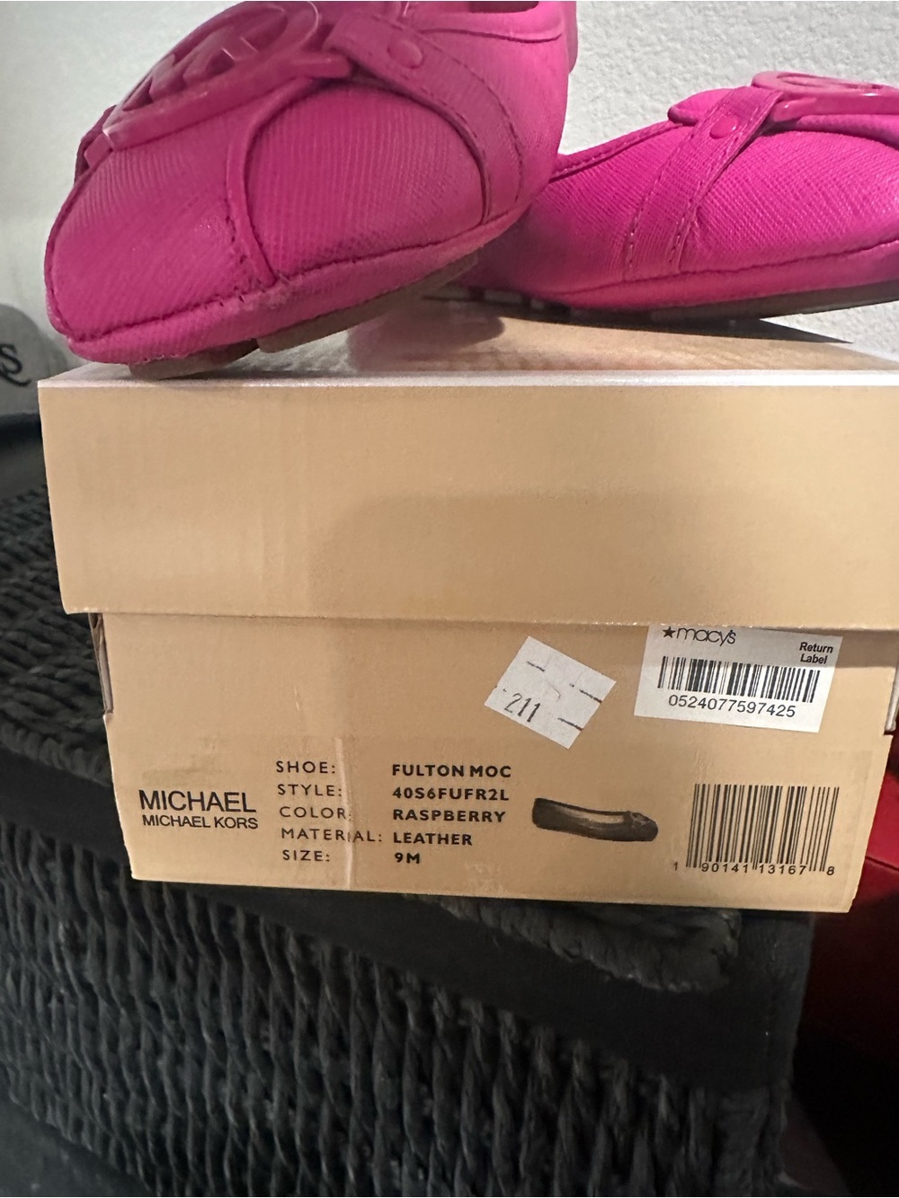 Michael Kors Hot Pink MK Logo Ballet Flats - Picture 2 of 5